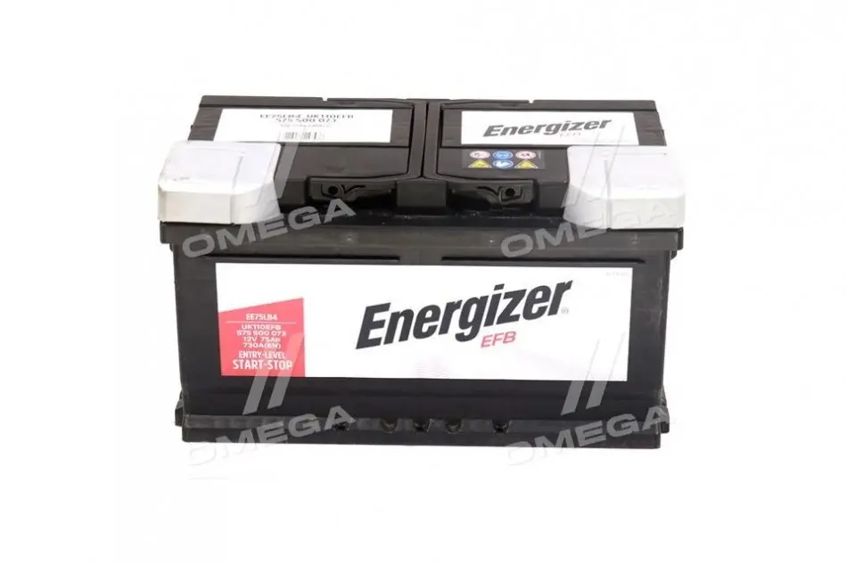 Акумулятор 75Ah-12v ENERGIZER EFB (315х175х175), R, EN730 Energizer 575 500 073 (фото 1)