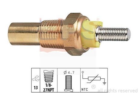 Датчик температуры охлаждающей жидкости (желтый) Ford EPS 1830028