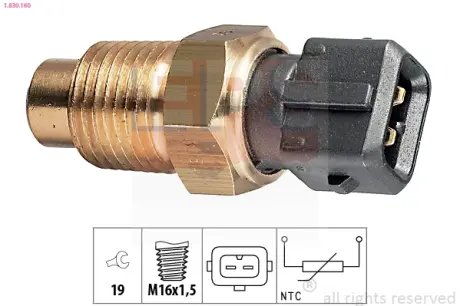 Датчик температури води Fiat Brava 1.9TD 96-01/Punto/Fiorino 1.7TD 96-00 EPS 1.830.160