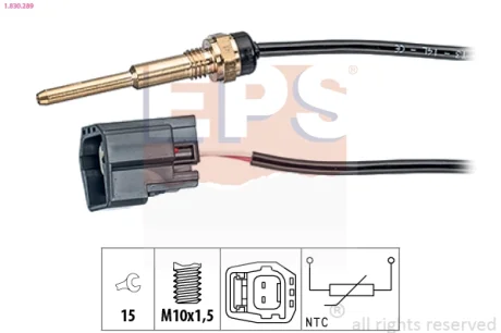Датчик температури охолоджуючої рідини Citroen Jumper/Ford Transit/Fiat Ducato 2.2D 06- (2 конт.) EPS 1830289