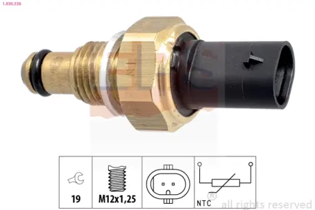 Датчик температури палива MB Sprinter 906/Vito (W639) 2.2 06- (M12x1.25) EPS 1.830.338