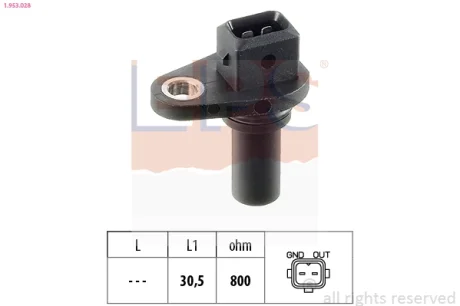 Датчик швидкості обертання валу АКПП VW Caddy II 1.6 95-00/T4 1.9D-2.8VR6 90-03 EPS 1.953.028