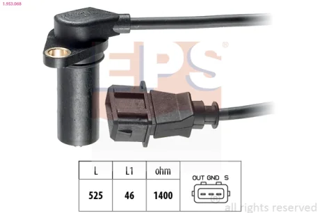 Датчик положення колінвалу VW Caddy II/Golf III/IV 1.9TDI/SDI 93-04 EPS 1.953.068
