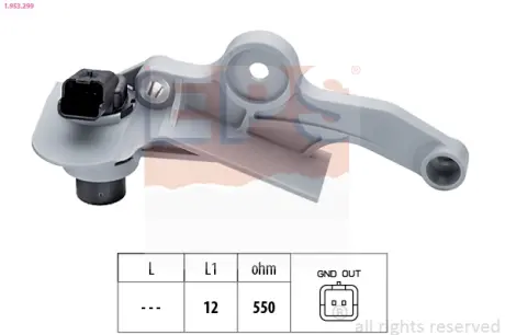Датчик положення колінвалу Citroen C3/C4/Peugeot 206/306/307 1.4/1.6 16V 00- EPS 1.953.299