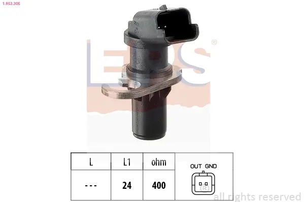 Датчик положення колінвала Citroen Berlingo/Peugeot Partner 1.6i 00- EPS 1.953.305 (фото 1)