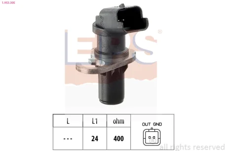 Датчик положення колінвала Citroen Berlingo/Peugeot Partner 1.6i 00- EPS 1.953.305