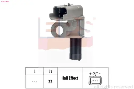 Датчик р/валу Peugeot/Citroen Berlingo/ C3/ C4/ C5/ Evasion/ Xantia 1.6 HDI 110, 2.0 HDi 05- EPS 1.953.460