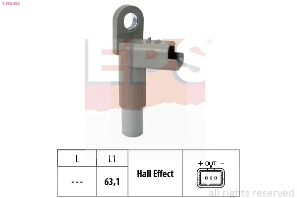 Датчик положення розподільного валу Citroen C1/C2/C3 1.4 HDi 02-/Ford Fiesta 1.4 TDCi 02- EPS 1.953.463 (фото 1)