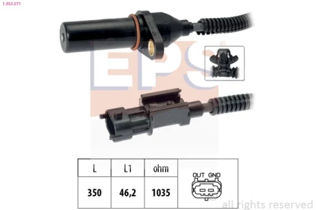 Датчик положення колінвалу Kia Ceed/Hyundai Accent/i30 1.4-2.0 07- EPS 1953571
