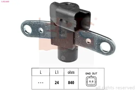 Датчик положення к/вала Nissan Kubistar 1.5 dCi 03- EPS 1.953.600