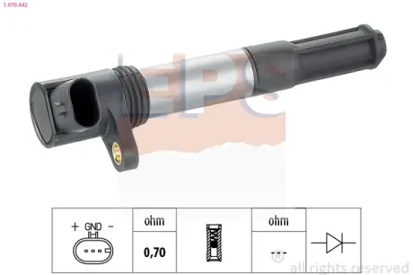 Котушка запалювання Iveco Daily IV/Opel Combo/Fiat Ducato 1.4-3.0 09- EPS 1.970.442