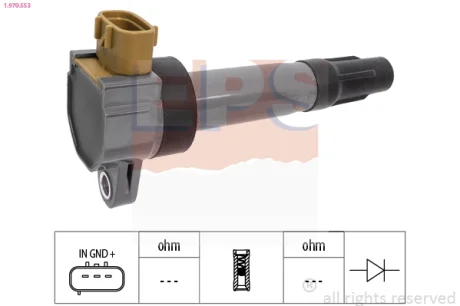 Котушка запалювання Fiat Sedici 1.6 06-14 /Nissan Pixo 1.0 09- /Opel Agila 1.0/1.2 08-14 /Suzuki Splash 1.2 08-/SX4 1.6 06-/Vitara 1.6 15- EPS 1970553