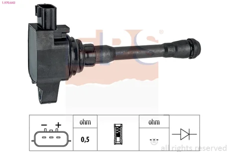 Котушка запалювання Dacia Logan/Sandero 1.0 SCe 16- EPS 1.970.643