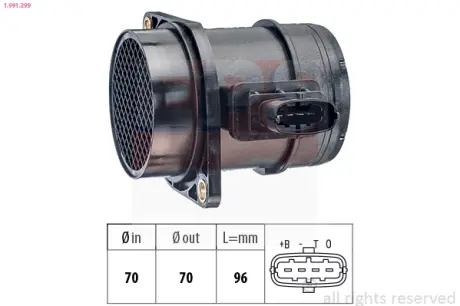 Витратомір повітря Fiat 1.3-1.9JTD EPS 1.991.299