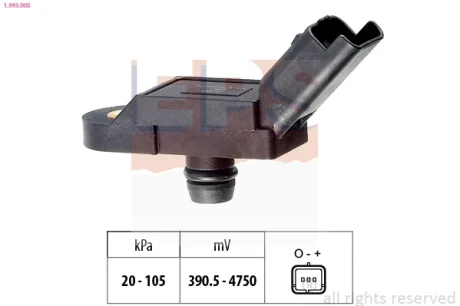 Датчик тиску наддува Citroen Berlingo/Jumpy/Peugeot Expert/Partner 96-15 EPS 1993005
