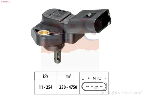 Датчик тиску наддува VW LT 2.8TDI 01-06/T4 2.5TDI 95-03 EPS 1.993.012