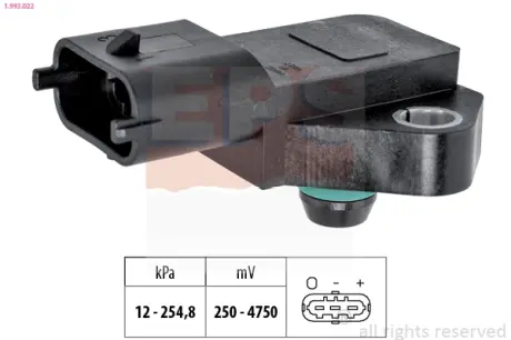 Датчик тиску наддува Opel Astra G/H/Combo 1.7 CDTI 02- EPS 1.993.022