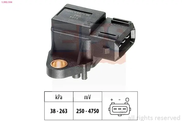 Датчик тиску наддува MB Sprinter 901-904/Vario 2.9TDI 95- EPS 1993104 (фото 1)