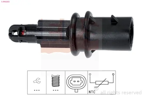 Датчик темп. впуск. повітря Chevrolet Cruze/Opel Astra F/G/H 1.2 EPS 1.994.033