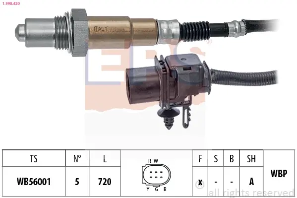 Лямбда зонд Ford B-max/Focus/Fiesta/Transit Courier 1.0EcoBoost 13- EPS 1.998.420 (фото 1)