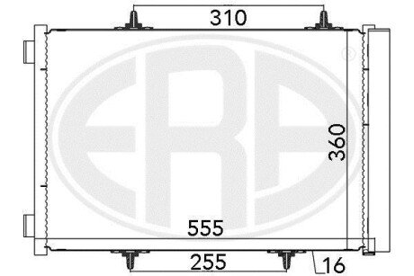 Радiатор кондицiонера ERA 667025