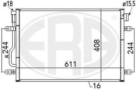 Радiатор кондицiонера ERA 667060