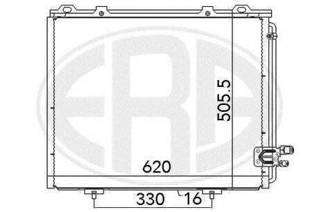 Радiатор кондицiонера ERA 667103