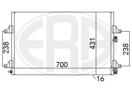 Радіатор кондиціонера ERA 667106