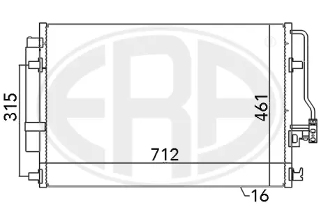 Радіатор кондиціонера ERA 667110