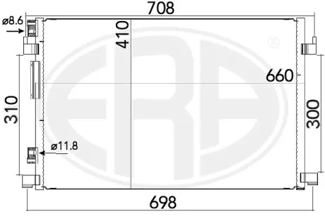 Радіатор кондиціонера ERA 667165