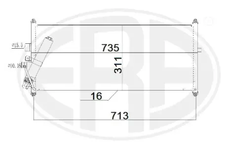 Радіатор кондиціонера ERA 667184
