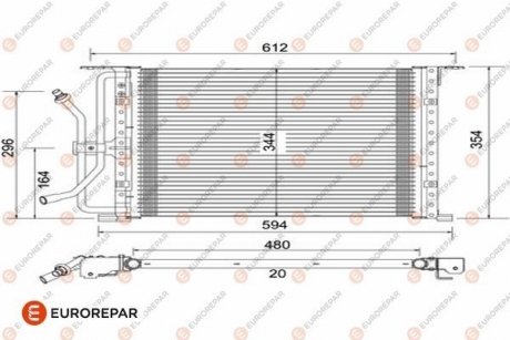 РАДІАТОР КОНДИЦІОНЕРА EUROREPAR 1609637480