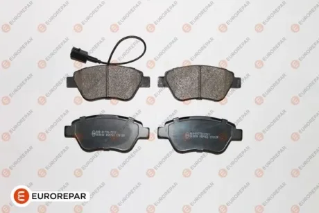 Гальмівні колодки пер. Doblo 05-10 (грузовой)(123x53.3x18)(з датчиком) EUROREPAR 1617262380