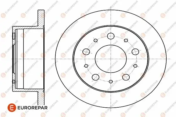 Диск гальмівний задній (кратно 2) Jumper3-Boxer3 DIAM 280 EP 16 PSA Eurorepar EUROREPAR 1642766780 (фото 1)