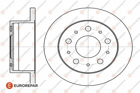 Диск гальмівний задній (кратно 2) Jumper3-Boxer3 DIAM 280 EP 16 PSA Eurorepar EUROREPAR 1642766780