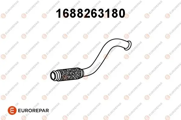 Труба глушника передн. Partner/Rifter/Berlingo 18-(550мм) EUROREPAR 1688263180 (фото 1)