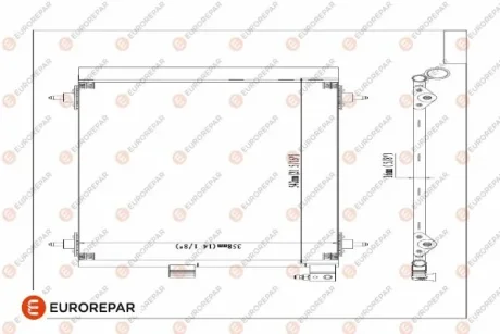 Радіатор кондиціонера Berlingo/Partner1.1/1.4/1.6HDI/1.9D 98- EUROREPAR E163277