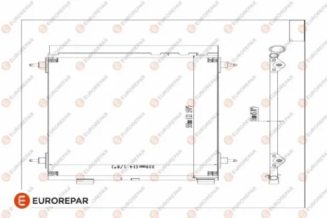 Радіатор кондиціонера Berlingo/307/Partner 1.6/2.0D 00- EUROREPAR E163364