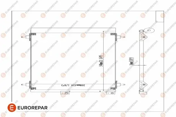 Радіатор кондиціонера Berlingo/Partner 1.6HDI 05- EUROREPAR E163366 (фото 1)