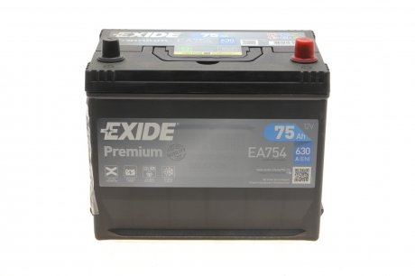 АКБ 6СТ-75 R+ (пт630) (необслуж) Asia Premium EXIDE EA754