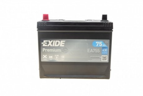 АКБ 6СТ-75 L+ (пт630) (необслуж) Asia Premium EXIDE EA755