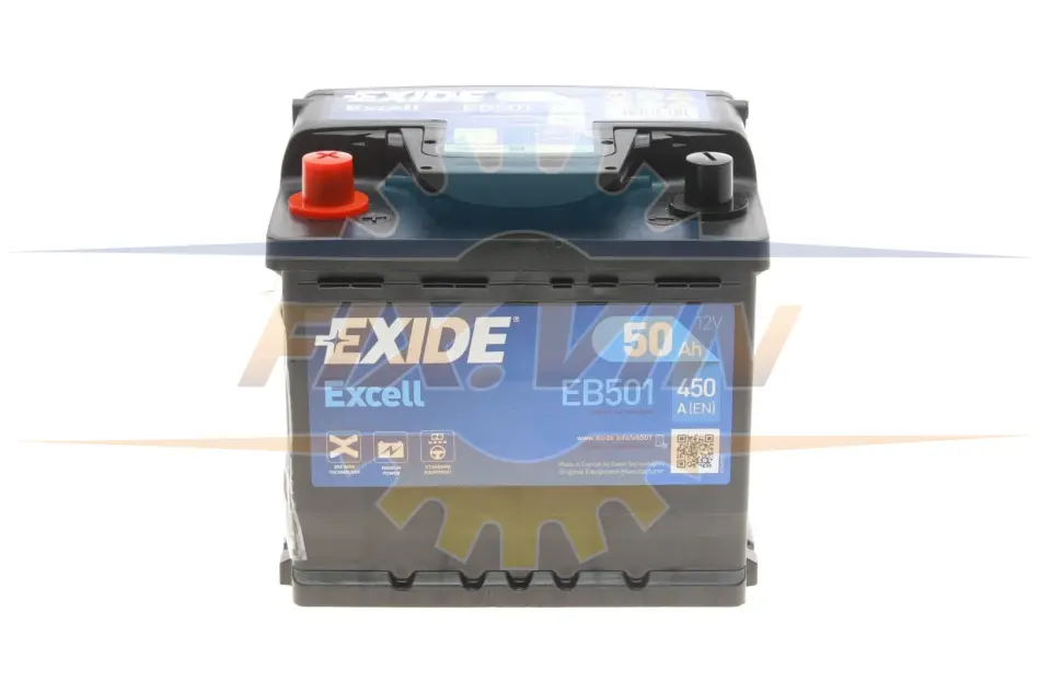 Стартерна батарея (акумулятор) EXIDE EB501 (фото 1)