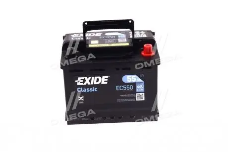 Акумулятор 55Ah-12v Exide CLASSIC (242х175х190), R, EN460 EXIDE EC550