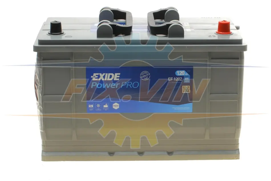 Акумуляторна батарея 120Ah/870A (349x175x235/+R/B1) PowerPro EXIDE EF1202 (фото 1)