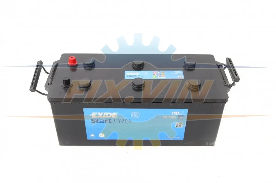 Акумулятор 190Ah-12v Exide Start PRO (513х223х223),полярність зворотна (3),EN1100 EXIDE EG1903 (фото 1)