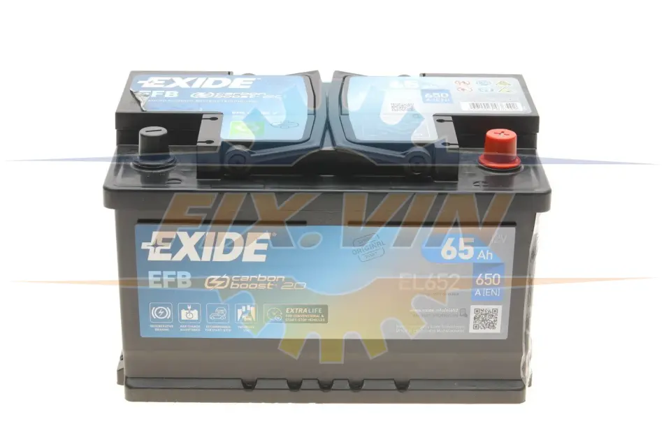 Стартерна батарея (акумулятор) EXIDE EL652 (фото 1)