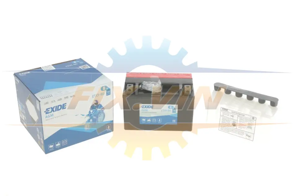 Стартерна батарея (акумулятор) EXIDE ETX9-BS (фото 1)