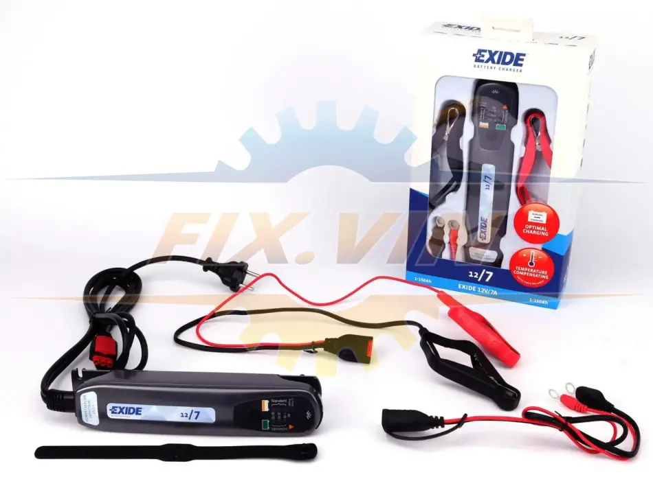 Зарядний пристрій (12v/7A) (Ca/Ca/EFB/GEL/AGM) (акб до 150A) EXIDE EX12/7 (фото 1)