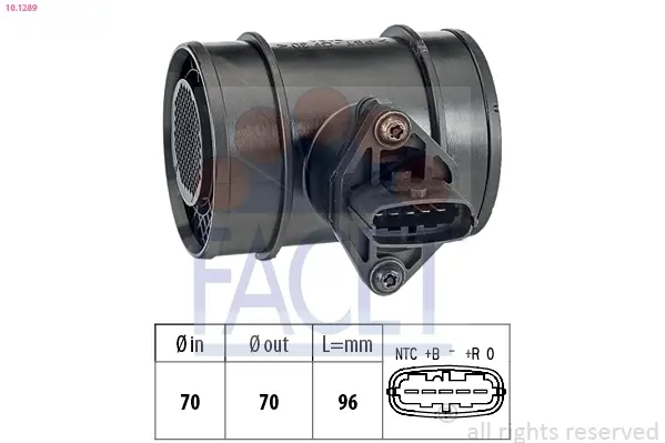 Витратомір повітря Combo 1.3-1.7 CDTi 16V 03> (10.1289) Facet FACET 101289 (фото 1)