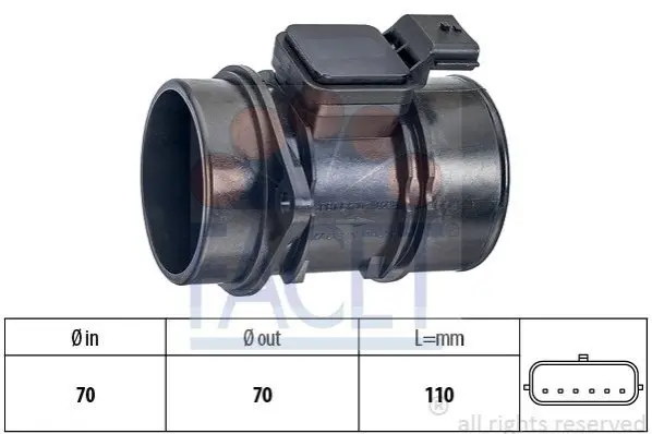 Витратомір повітря Nissan Note (E11, NE11) 1.5 DCi (06-12) Facet FACET 10.1363 (фото 1)
